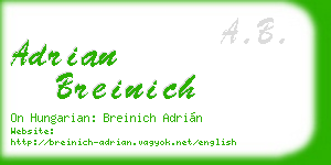 adrian breinich business card
